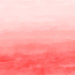 A pink watercolor background with a white outline of a sea wave