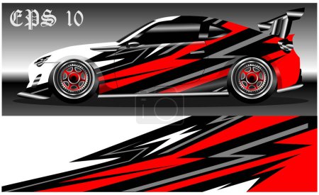 Illustration for Car wrap abstract racing graphic background for vinyl wrap and stickers - Royalty Free Image