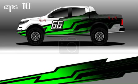 Illustration for Abstract background design for car wrap of 4x4 truck, rally, van, suv and other cars - Royalty Free Image