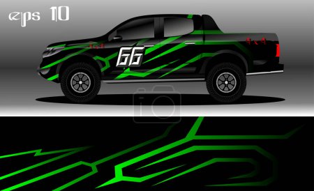 Illustration for Abstract background design for car wrap of 4x4 truck, rally, van, suv and other cars - Royalty Free Image