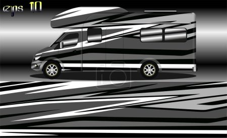 Illustration for Racing background vector for camper car wraps and more - Royalty Free Image