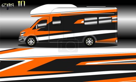 Illustration for Racing background vector for camper car wraps and more - Royalty Free Image