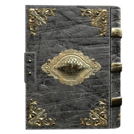 Photo for Fairytale grimoire book 3D render isolated on a white background - Royalty Free Image