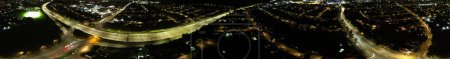 Photo for Aerial View of Motorways at Night - Royalty Free Image