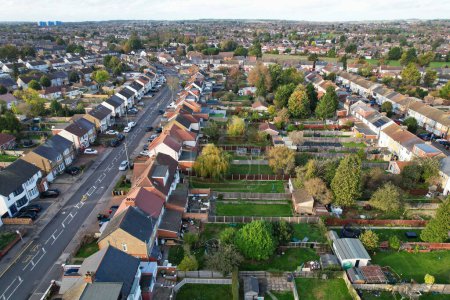 Photo for Beautiful Aerial View of Luton Town of British City on a Clear Sunny Day - Royalty Free Image