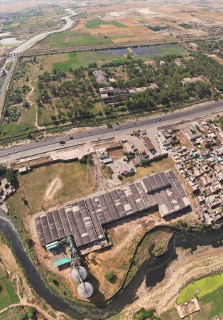 Foto de Vista aérea de los jardines de S.A, Kala Shah Kaku, Sheikhupura, Punjab, Pakistán - Imagen libre de derechos