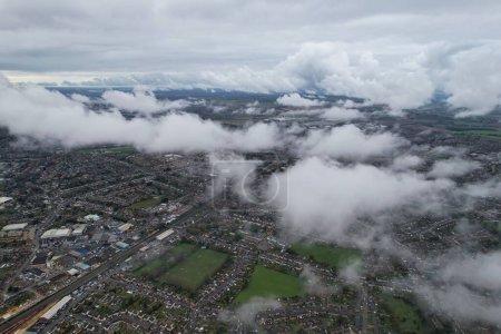 Photo for Beautiful and Dramatic Clouds over British City - Royalty Free Image