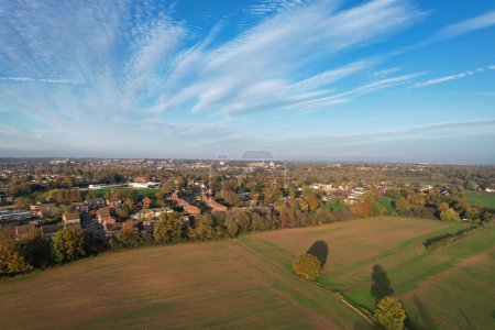 Photo for Beautiful Aerial View of British Landscape and Countryside at St Albans of England UK - Royalty Free Image