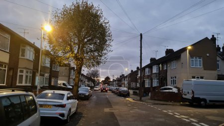 Photo for Street View of Luton Town During Cloudy Sunset - Royalty Free Image