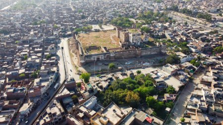 Photo for Aerial view of Historical Royal Fort Shahi Qila at Sheikhupura - Royalty Free Image