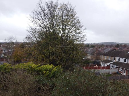 Foto de Vista de High Angle Drone del centro de la ciudad de Luton, Luton Inglaterra - Imagen libre de derechos