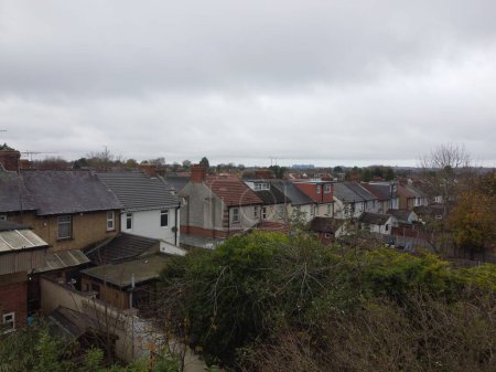 Foto de Vista de High Angle Drone del centro de la ciudad de Luton, Luton Inglaterra - Imagen libre de derechos