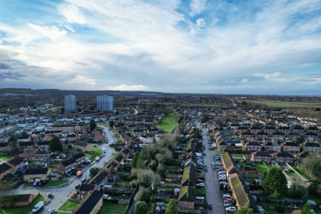 Photo for Aerial View of City on Windy Day - Royalty Free Image