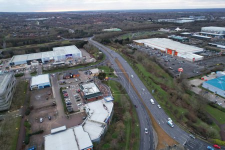 Téléchargez les photos : Vue panoramique à grand angle du centre de Milton Keynes City of England of UK - en image libre de droit