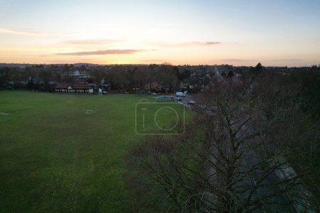 Foto de Vista en ángulo alto de la campiña inglesa en el día soleado - Imagen libre de derechos