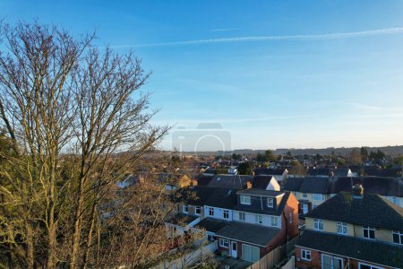 Foto de Imagen en ángulo alto de Central Dunstable Town of England Reino Unido. - Imagen libre de derechos