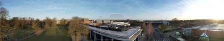 Photo for Aerial Panoramic View of Central Dunstable Town in Bedfordshire, England - Royalty Free Image