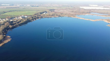 Photo for Aerial view of British Countryside Landscape from High Altitude - Royalty Free Image