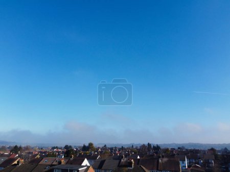 Téléchargez les photos : High Angle View of Blue Sky over Great Britain During Sunset - en image libre de droit