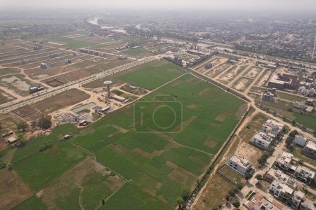 Foto de Aerial View of Gujranwala City of Punjab Pakistan - Imagen libre de derechos