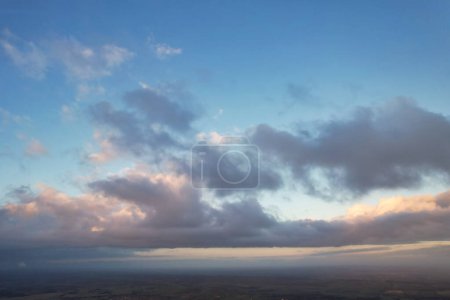 Photo for High Angle View of Orange Clouds over City - Royalty Free Image