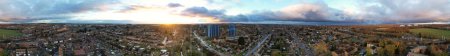 Photo for Aerial view of Luton City During Sunset - Royalty Free Image