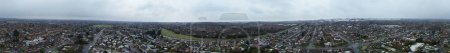 Téléchargez les photos : Vue Aérienne De Luton City Pendant La Chute De Neige - en image libre de droit