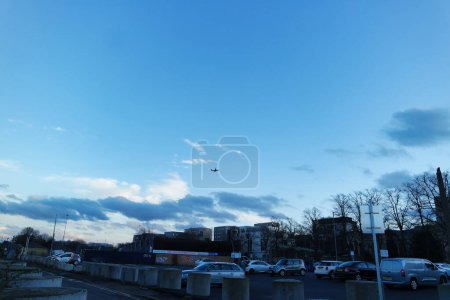 Photo for Low Angle Image of Downtown City Centre of Luton Town of England UK. Central Luton City and Roads View - Royalty Free Image