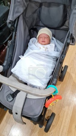 Photo for Portrait of cute newborn Asian Pakistani baby - Royalty Free Image