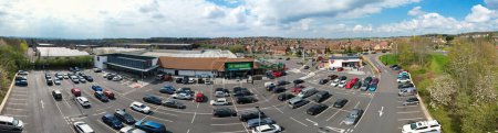 Photo for Gorgeous High Resolution Ultra Wide Panoramic Aerial View of Central Luton City of England - Royalty Free Image
