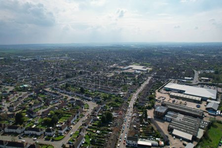 Photo for Central Bedford City, England, Great Britain - April 23, 2023: Aerial view of Central Bedford City - Royalty Free Image
