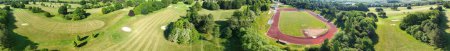 Photo for Luton, England, United Kingdom - June 13, 2023: Panoramic Aerial View of Stockwood Park - Royalty Free Image