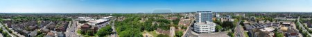 Foto de Central Bedford City, Inglaterra, Reino Unido - 27 de mayo de 2023: Vista aérea de Bedford City - Imagen libre de derechos