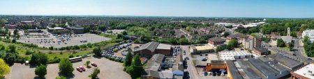 Photo for Central Bedford City, England, United Kingdom - May 27, 2023: Aerial view of Bedford City - Royalty Free Image