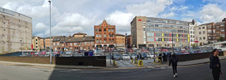 Photo for Panoramic View of Outer Side of Shopping Mall at Central Luton city of England UK. May 5th, 2023 - Royalty Free Image