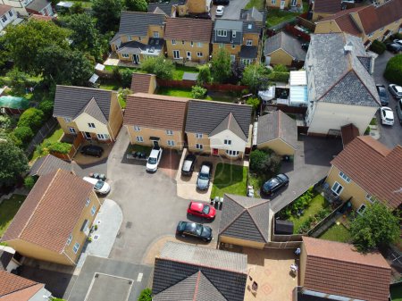 Photo for Aerial footage of Housing District of Luton City of England, UK. The Footage Was Captured with Drone's Camera on July 30th, 2023 - Royalty Free Image