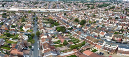 Photo for Panoramic Aerial View of Luton City During Sunset 7-9-23 - Royalty Free Image