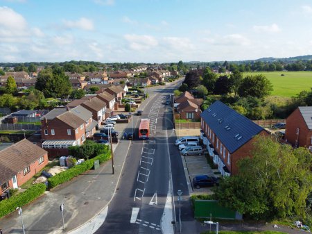 Photo for Aerial View of East Luton Town of England Great Britain, UK. Captured with Drone's Camera on August 17th, 2023 from High Altitude - Royalty Free Image