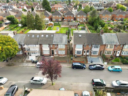 Photo for Aerial View of Luton Town of England Great Britain, UK. Captured with Drone's Camera on September 30th, 2023 from High Altitude. - Royalty Free Image