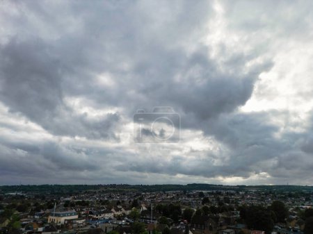 Photo for Aerial Panoramic View of East Luton Town of England Great Britain, UK. Captured with Drone's Camera on October 1st, 2023 from Medium Altitude. - Royalty Free Image