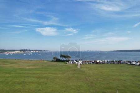 Photo for Aerial View of Poole Beach City 9-9-23 - Royalty Free Image