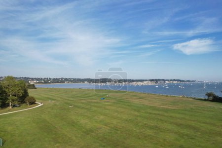 Photo for Aerial View of Poole Beach City 9-9-23 - Royalty Free Image