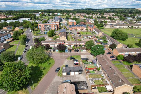 Photo for Aerial View of Northern Luton City of England UK, Image Was Captured on July 19th, 2023 During Cloudy Day. - Royalty Free Image