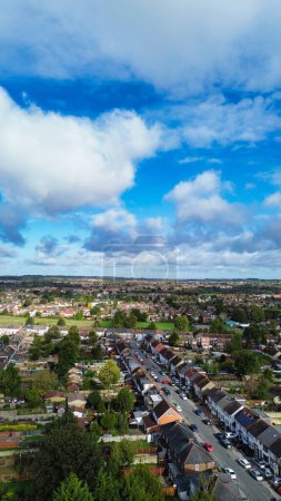 Photo for High Angle View of Residential Real Estate Homes at Luton town of England UK. Image Captured on October 14th, 2023 - Royalty Free Image