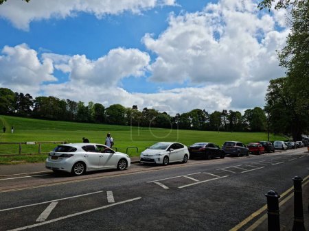 Foto de Major Road and Traffic at Luton City of England (en inglés). La imagen fue capturada con la cámara de Drone el 7 de mayo de 2023 - Imagen libre de derechos