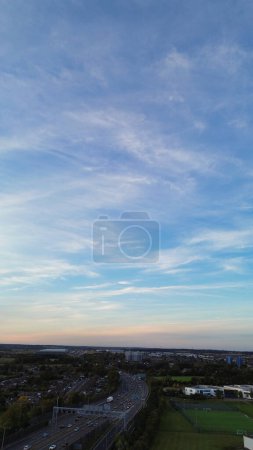 Photo for Luton City and Motorways During Sunset. Image Captured on October 15th, 2023 - Royalty Free Image