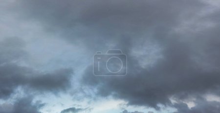 Photo for High Angle View of Dramatical Clouds and Sky over Luton City of England During Sunset. October 19th, 2023 - Royalty Free Image