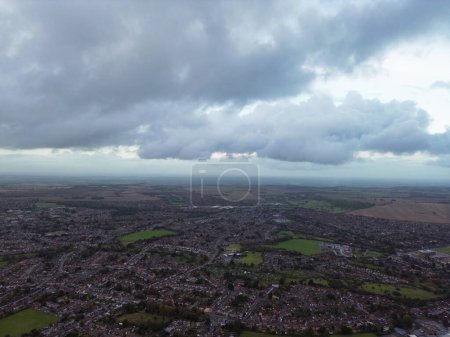 Photo for Most Beautiful Landscape View of Luton Town of England UK, Drone's High Angle Camera Shot of England, Great Britain UK - Royalty Free Image