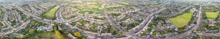 Photo for Aerial Panoramic View of North Luton Town of England Great Britain, UK. Image Was Captured with Drone's Camera on October 8th, 2023 from Medium Altitude. - Royalty Free Image