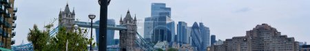 Photo for London, England, United Kingdom - June 18th, 2023: Panoramic View of River Thames and London Bridge in Central London - Royalty Free Image